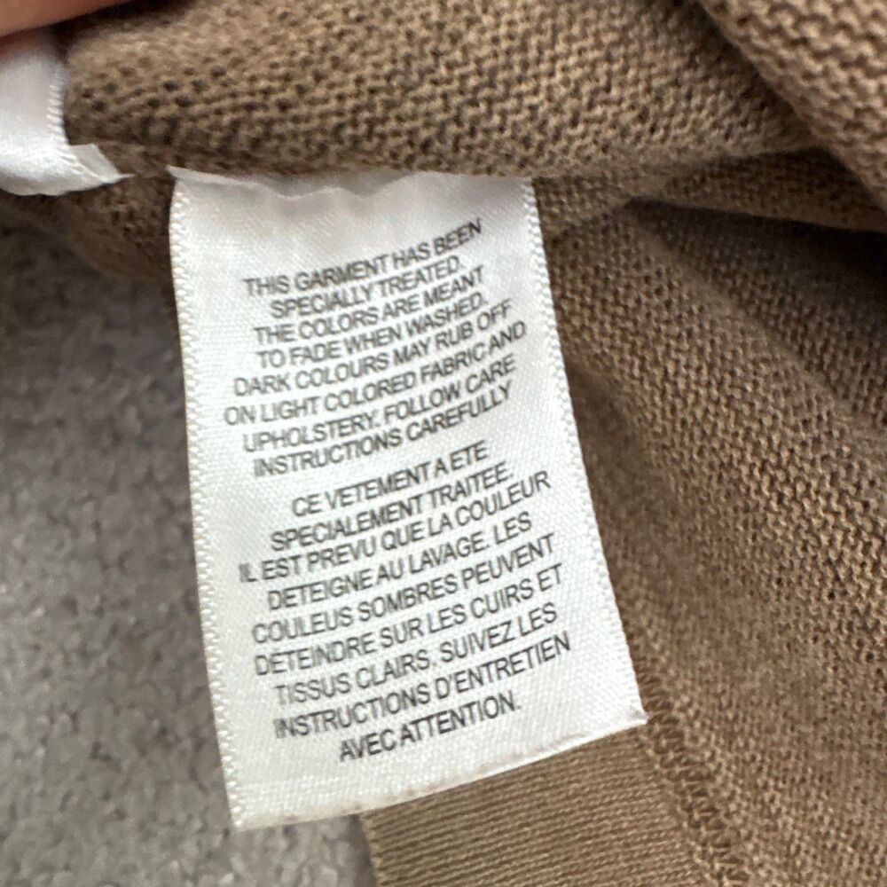 Tommy Bahama Relax 1/4 Zip Pullover Sweater Mens Medium Brown Ribbed Knit Cotton - Picture 10 of 15